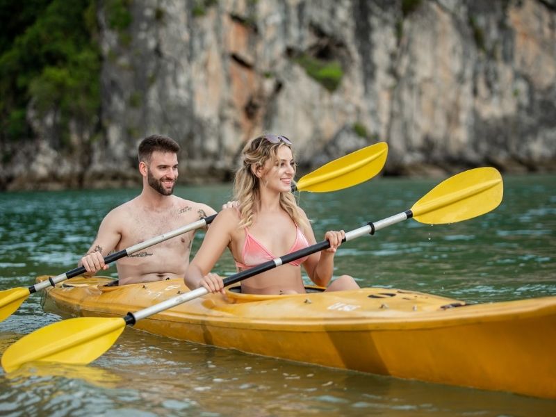 Kayaking in Halong Bay is a must-try experience
