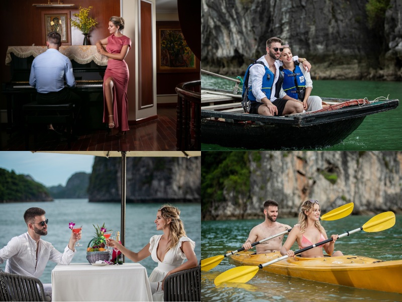 Các cặp đôi có thể thuê trọn du thuyền để tận hưởng không gian hoàn toàn riêng tư